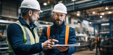 Ingenieros auditando la producción